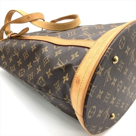 LOUIS VUITTON Authentic Brown Monogram Canvas Tote Bag - Picture 11 of 13